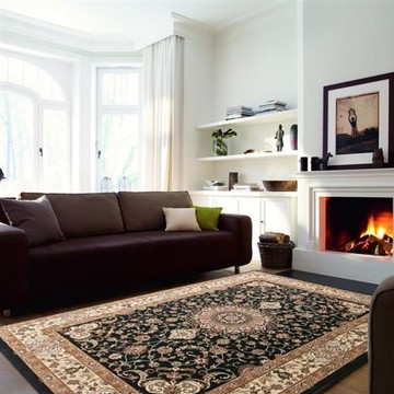 【山德力】古典羊毛地毯-繁星黑200x290cm