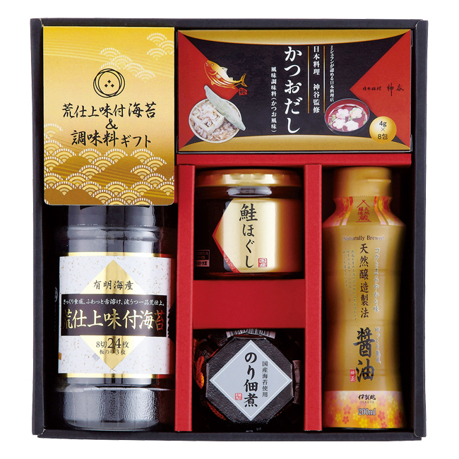 法事引き出物　食品｜30％OFF｜荒仕上味付海苔＆調味料ギフト　No.25　※消費税・8％｜粗供養　法事のお返し