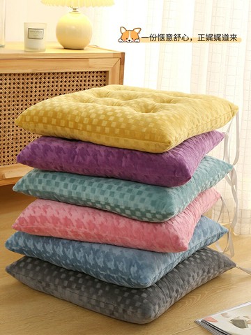 坐墊 椅子墊冬季學生教室墊子 辦公室久坐屁墊 毛絨座墊凳子墊餐椅墊【不二雜貨】