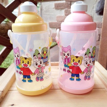 真愛日本 PP彈跳水壺 650ML 巧虎朋友們 黃 粉 兒童最愛 台灣限定 水壺 冷水壺 郊遊 旅行 學習 兒童 幼兒 吸管 杯 水 壺