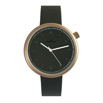 Max Max MAS7026-1 簡約文青米蘭帶腕錶 - 黑 39mm