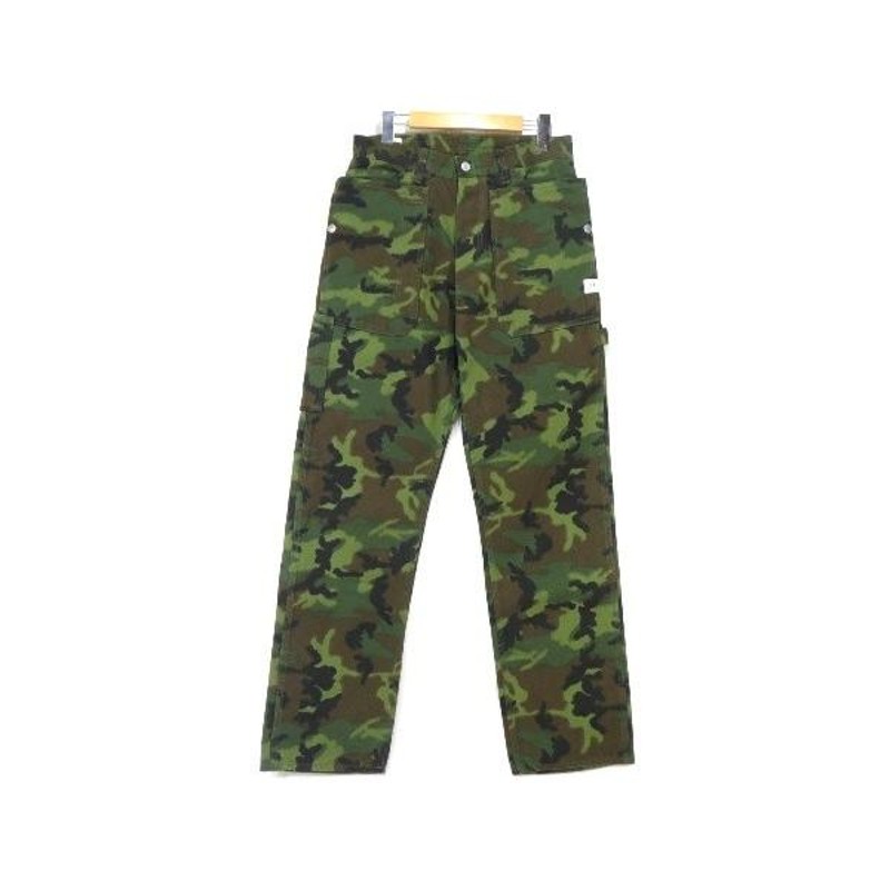 未使用 SASSAFRAS ササフラス FALL LEAF GARDENER PANTS DUCK カモ柄 S