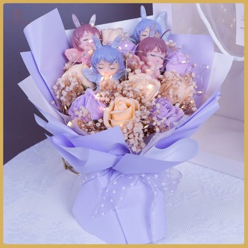 爆款熱推💖全臺免運  畢業花束 創意安妮玩偶花束成品10嵗女孩生日禮物送女生兒童閨蜜紀念日高級 XXNK