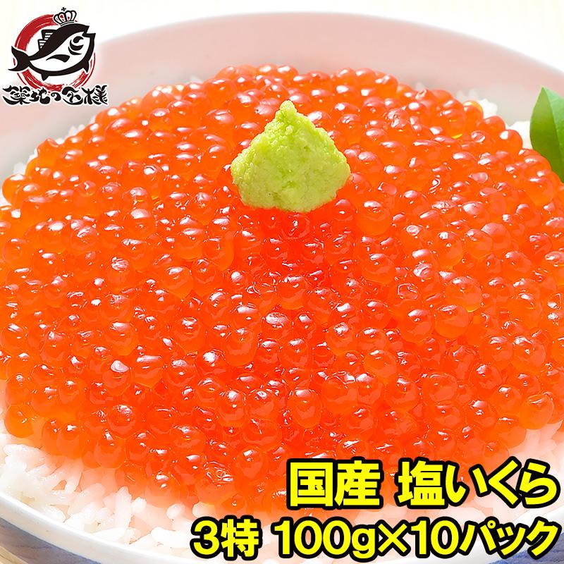 いくら イクラ 国産 塩いくら 塩イクラ 1kg 100g×10パック