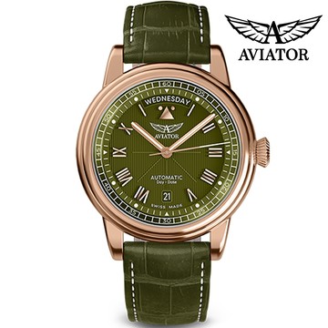 機械錶 瑞士 AVIATOR  DOUGLAS DAY-DATE 41 飛行員機械腕錶-V.3.35.2.279.4