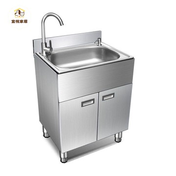 【臺灣公司 可打統編】免運 水槽 不鏽鋼洗碗池 洗手池 商用家用不銹鋼水槽柜廚房陽臺洗菜洗手洗碗洗衣池一體水池儲物柜 可開發票 全館八折 工廠現貨直銷 新品特價 y10012