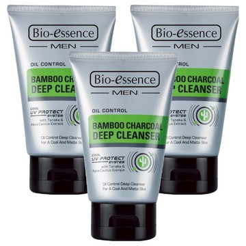 Bio essence 碧歐斯 男仕竹炭控油深層潔面霜  100g  3條