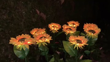 太陽能戶外燈防水燈向日葵景觀燈小區庭院花園布置插地裝飾草坪燈