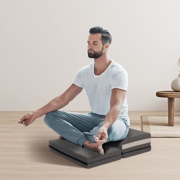 心到位Quelea『可調式』冥想墊/打坐墊/靜坐墊-雲霧灰MCU1