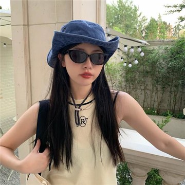 丁走走復古西部牛仔帽女夏季防曬遮陽帽戶外露營登山漁夫帽子男潮