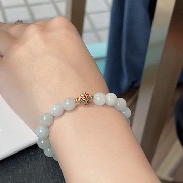 白翡翡翠手珠手鍊 | 天然緬甸玉A貨翡翠 | 送禮