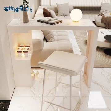 免運 實木吧檯桌 吧檯隔斷 休閑迷你吧臺桌家用小吧臺簡約巖板高腳桌長條桌客廳沙發陽臺隔斷 可開發票 工廠現貨直銷 售後保障 b8281