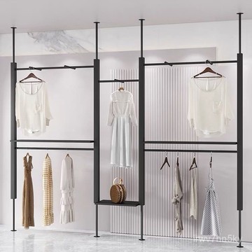 熱賣 店長推薦 開立統編 男女服裝店頂天立地展示架服裝店掛衣服架子店鋪專用陳列貨架雙層