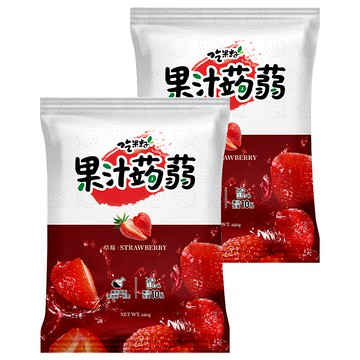 吃果籽 草莓果汁蒟蒻 無防腐劑無色素  240g  2袋