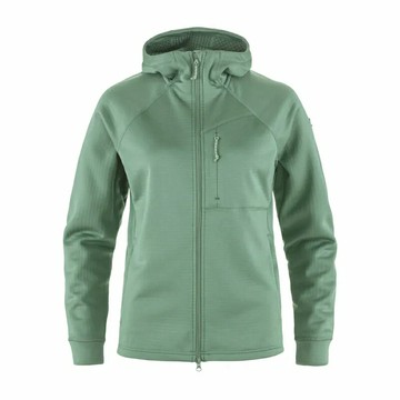 ├登山樂┤瑞典 Fjallraven小狐狸 Abisko Grid Fleece 連帽夾克 女 # FR14600184-614 綠繡