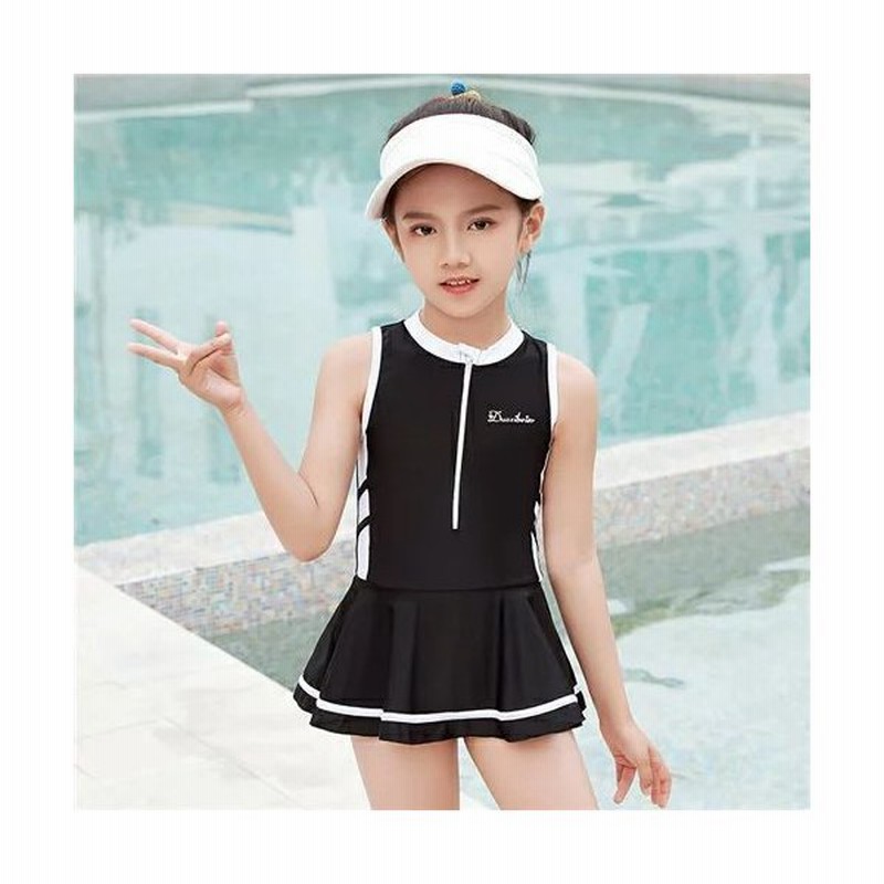 子供 水着 女の子 ワンピース 袖なし ラッシュガード キッズ100 中学生水着 女子 みずぎ スイミング スクール子供水着 通販 Lineポイント最大get Lineショッピング