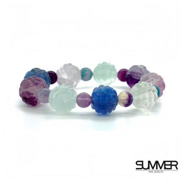 【SUMMER寶石】富甲天下螢石手鍊 (增加邏輯思考)