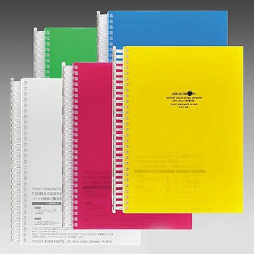 日本 LIHIT LAB. N-1640 Aqua Drops 水滴系列 A5專用24孔扭環活頁筆記本 100P【APP滿額下單10%點數(單一帳號最高1000點)】4/30止