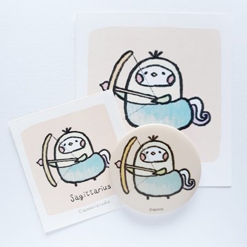 射手座 星座 徽章 三件組