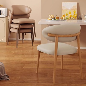 ??快速出貨 餐椅 餐桌椅 椅子 化妝椅 化妝椅 書桌椅 牛角椅 鐵藝北歐風餐椅家用輕奢高級感加厚結實耐用簡約舒適餐廳餐桌椅子