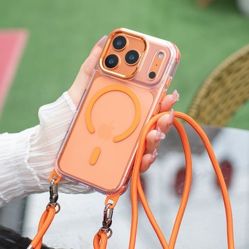 可拆卸掛繩孔 附斜跨掛繩 磁吸防摔殼 適用於 iPhone 17 16 15 14 13 Pro max 手機殼 保護殼