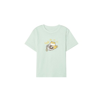 GIORDANO 童裝柴犬印花短袖上衣 - 52 海霧綠