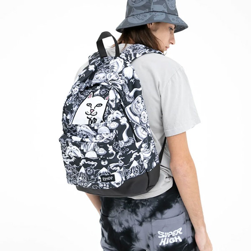 RIPNDIP (リップンディップ) リュック バックパック カバン Dark Twisted Fantasy Backpack  Black/White | LINEショッピング