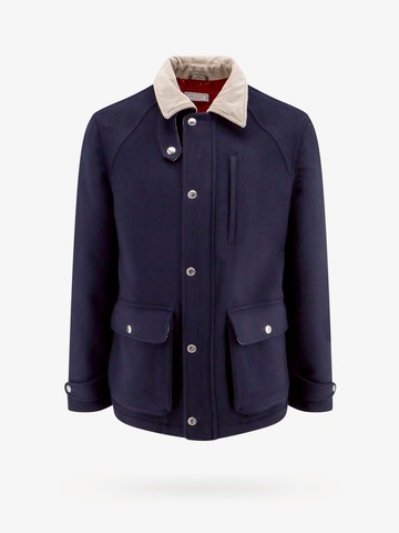 Wool jacket with corduroy collar - BRUNELLO CUCINELLI - gender_Man