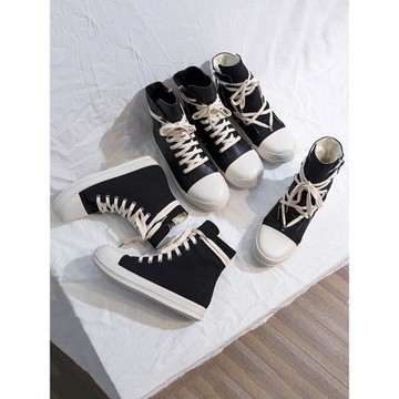 超火香港ins系帶真皮老爹高幫鞋