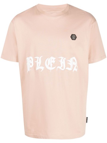 Philipp Plein - logo-patch T-shirt - men - Cotton - S - Neutrals