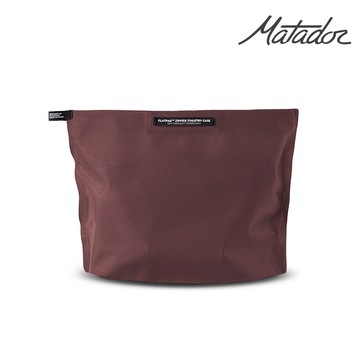 Matador 鬥牛士 FlatPak Zipper Toiletry Case 便攜防水拉鍊旅行收納袋 - 灰白色/酒紅色