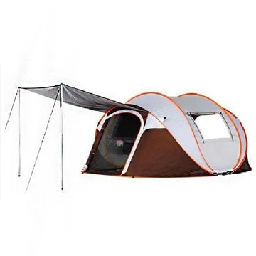 XINCHANG 戶外4-6人全自動秒開帳篷-前廳升級版 綠灰色