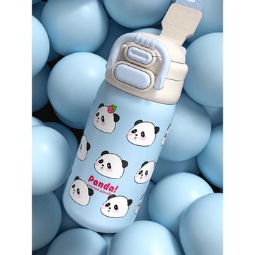 女生可愛保溫杯吸管水杯女新款2025高顏值雙飲杯子外出小巧便攜應