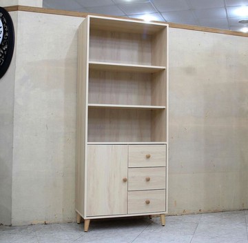 【歐風別館】沖繩楓木色2.7尺開放書架【基隆至台中免運費】