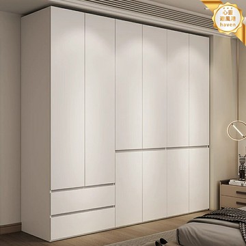 【分段式收納】白色衣櫃 臥室衣櫃 家用衣櫃 儲物衣櫃 衣櫥 現代簡約設計 實木顆粒板 環保板材 佛山工廠直供 臥室臥室儲物必備
