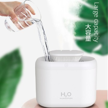 HONDONI A12大霧量3.3L雙噴可攜式霧化水氧機 空氣加濕器 薰香機 (白)