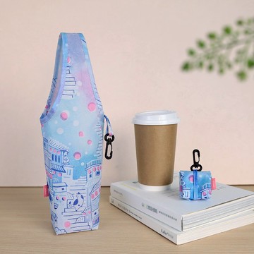 環保飲料袋【袋走-夢幻九份】掛勾設計 輕便收納