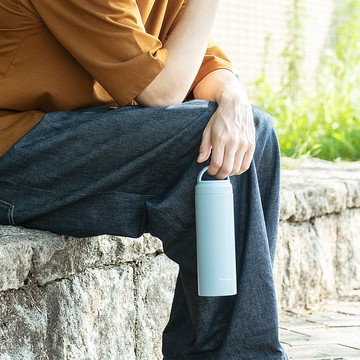 【孔雀Peacock】480ML 不鏽鋼保冷杯/保溫杯/咖啡杯(手提式)-藍