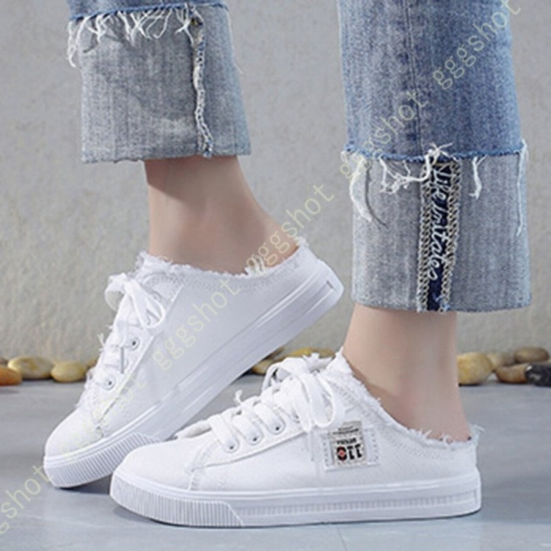 スリッポン キャンバス かかとなし スニーカー レディース かわいい レディーススニーカー シューズ 靴 軽い 軽量 履きやすい 歩きやすい 疲れにくい 靴紐 通販 Lineポイント最大0 5 Get Lineショッピング