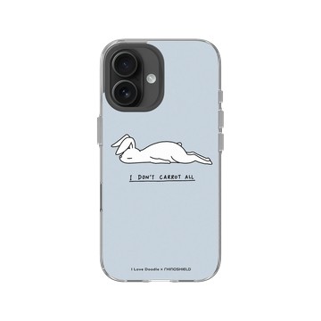 iPhone 16 Clear Case（相機按鈕） 透明 - ilovedoodle (Lim Heng Swee) - Rabbit Don't Care 兔子