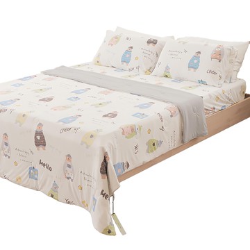 BUHO 布歐 激凍冰紗單人竹纖維涼被  單人  熊家野餐 米白色