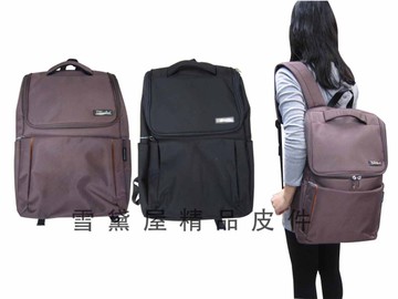 ~雪黛屋~Caution 後背包中大容量台灣製可放A4資料夾14吋電腦U型開口設計高單數防水尼龍布ACB5955