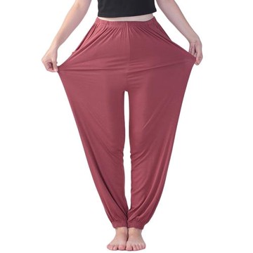 寬松大碼瑜伽運動褲休閑長褲廣場舞高腰彈力家居褲子女睡褲太極褲