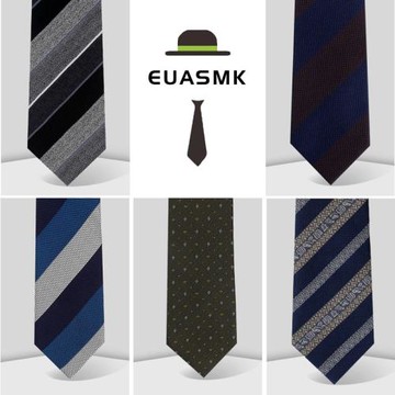 8cm韓版真絲高檔潮流男士領帶 西裝學院風藍色職業裝條紋正裝復古