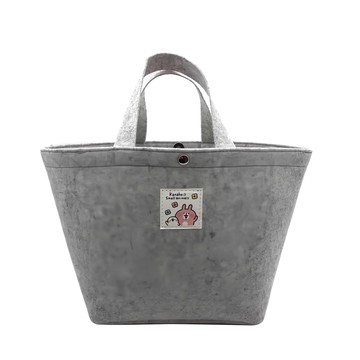 雅迪 卡娜赫拉的小動物毛氈布餃型手提袋  灰色  37X高23X深12cm