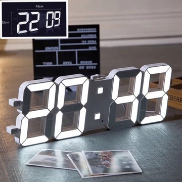 極簡LED數字電子掛鐘 北歐風 壁鐘 時鐘 數字鐘