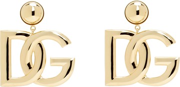 Dolce & Gabbana 金色 DG Logo 夹扣耳坠