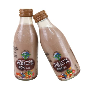 高屏羊乳6大認證sgs玻瓶巧克力調味羊乳180ml