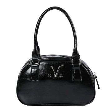 韓國 MUCENT NAR METAL LOGO MINI CROSS BAG 金屬標誌迷你肩背斜背包 黑色 BLACK