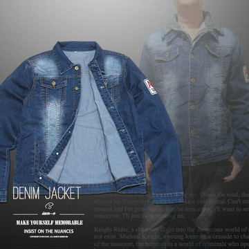 sun-e牛仔外套、丹寧外套、男友外套、長袖襯衫、百搭外套、夾克外套、全棉100%外套、擋風外套、休閒外套、保暖外套(312-7787-08)牛仔色 XL 胸圍:44英吋 (男女可穿) [實體店面保障]